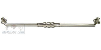 12" Center Beaded Middle Hanging Pull in Satin Nickel