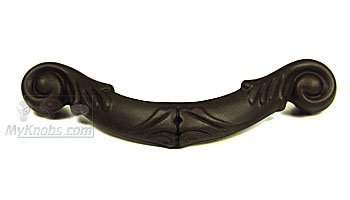 3" Center Ornate Curved Drop Pull in Oil Rubbed Bronze