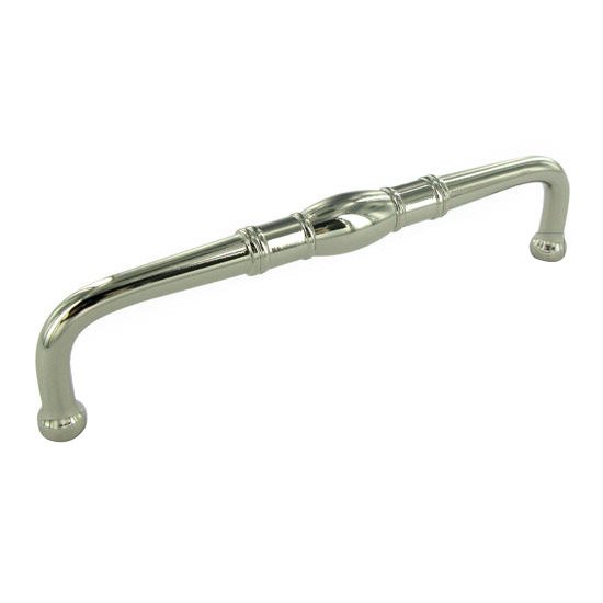 5" Centers Barrel Middle Handle In Polished Nickel