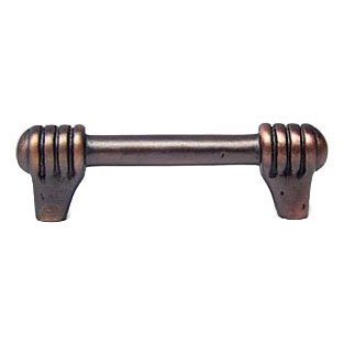 3" Centers Distressed Rod with Swirl Ends Pull in Distressed Copper