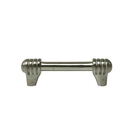 3" Centers Distressed Rod with Swirl Ends Pull in Satin Nickel