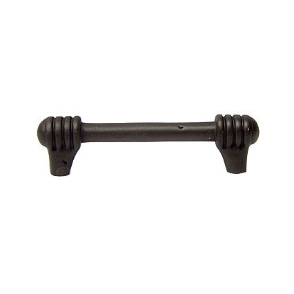 3 1/2" Centers Distressed Rod with Swirl Ends Pull in Oil Rubbed Bronze