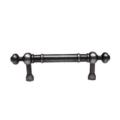 3" Centers Plain Pull with Decorative Ends in Distressed Nickel