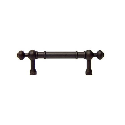 3" Centers Plain Pull with Decorative Ends in Oil Rubbed Bronze