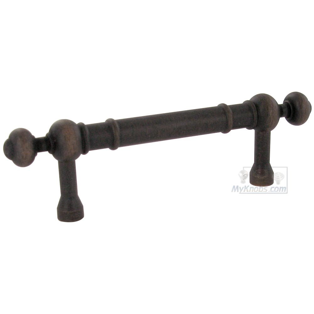 3" Centers Plain Pull with Decorative Ends in Valencia Bronze