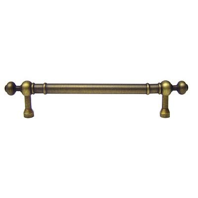 5" Centers Plain Pull with Decorative Ends in Antique English