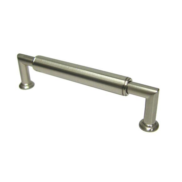 5" Centers Cylinder Middle Pull in Satin Nickel