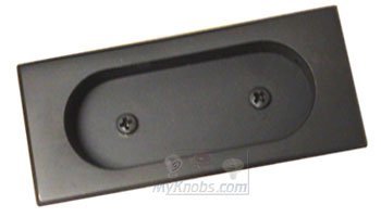 Thick Rectangle Flush Pull in Oil Rubbed Bronze