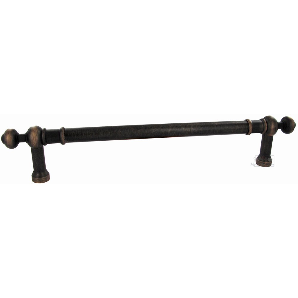 18" Centers Plain Appliance Pull with Decorative Ends In Valencia Bronze