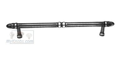 12" (305mm) Centers Lined Rod with Petals at End Appliance/Oversized Pull in Distressed Nickel