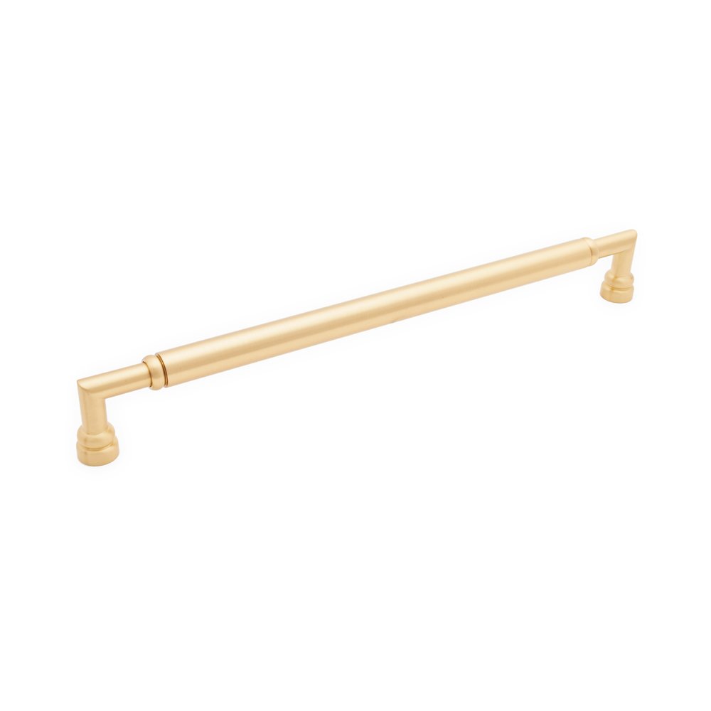 18" Centers Cylinder Middle Appliance Pull In Satin Brass
