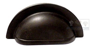 3" Centers Smooth Half Circle Cup Pull in Oil Rubbed Bronze