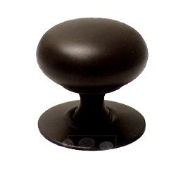 1 1/4" Plain Hollow Knob with Backplate in Oil Rubbed Bronze