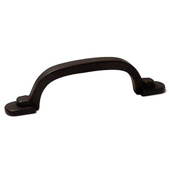 3" Center Two Step Foot Rectangular Pull in Oil Rubbed Bronze