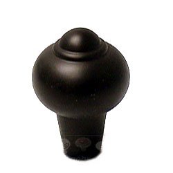 1" Solid Round Knob with Tip in Oil Rubbed Bronze