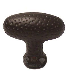 Slim Egg Knob with Divet Indents in Oil Rubbed Bronze