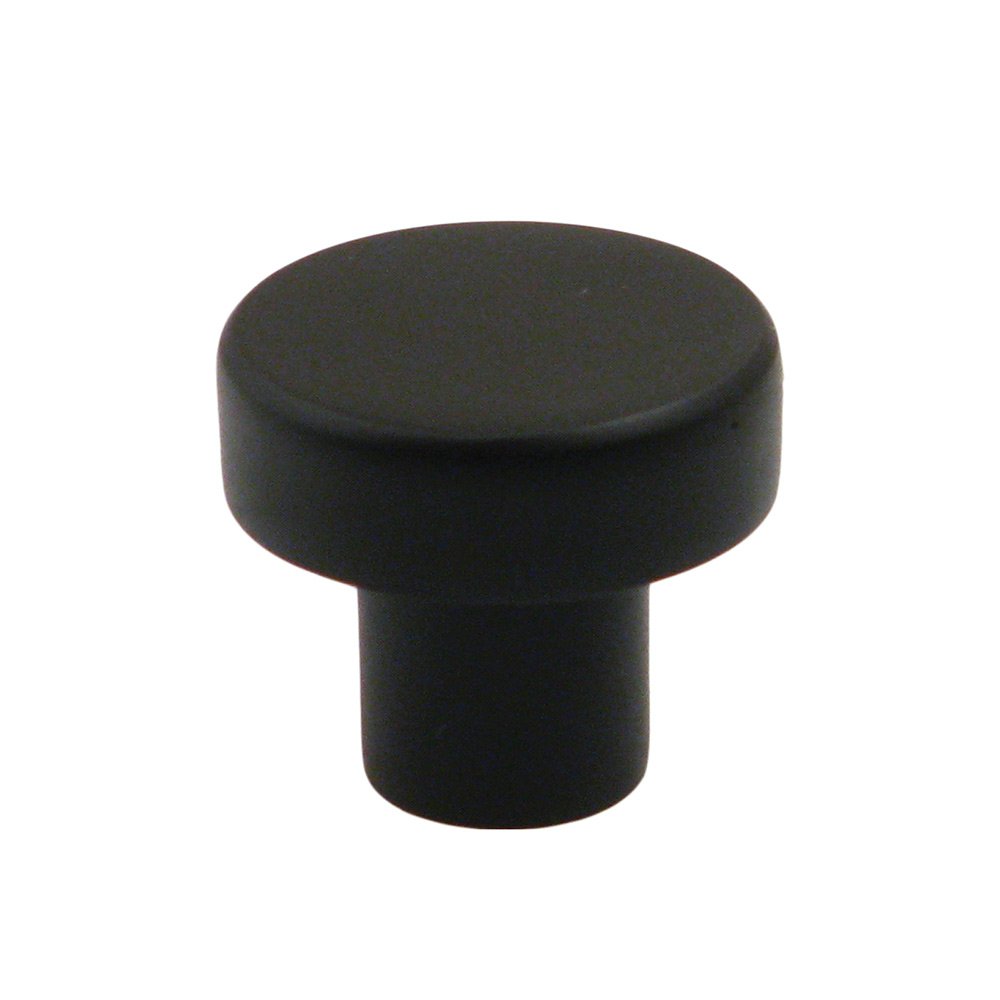 1 1/8" Diameter Small Modern Round Knob in Oil Rubbed Bronze