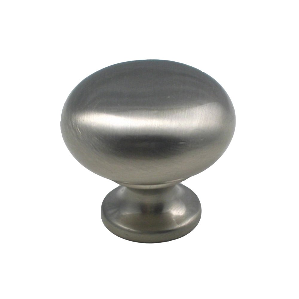 1 1/8" Diameter Plain Round Knob in Satin Nickel