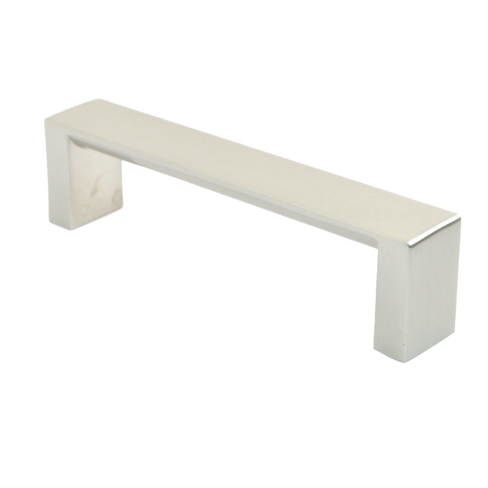 4" Centers Modern Square Pull in Satin Nickel