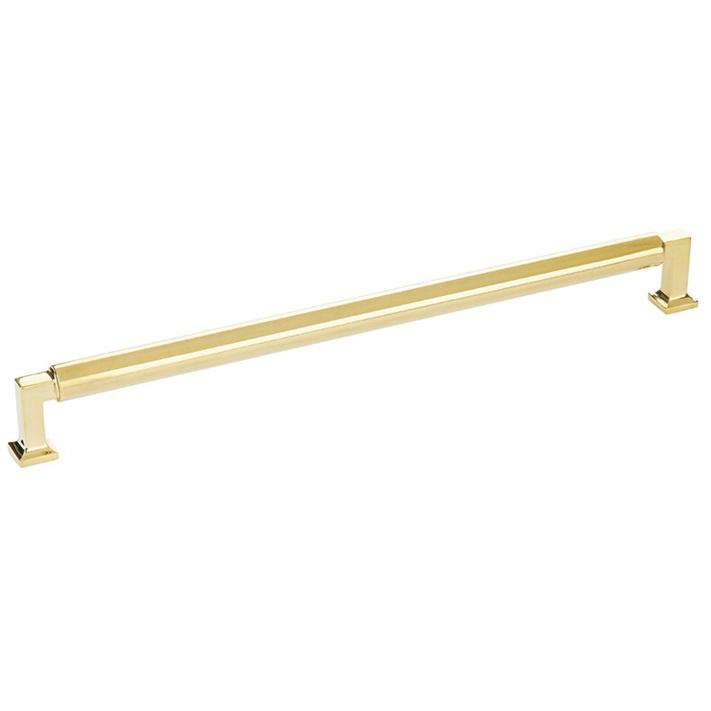12" Centers Cabinet Pull in Unlacquered Brass