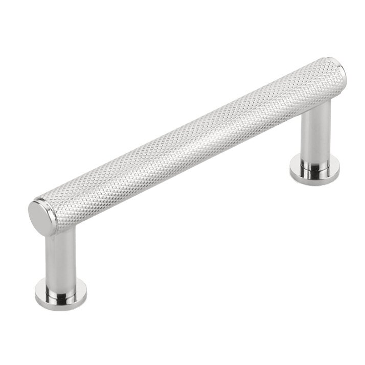 3 1/2" Centers Knurled Pull in Polished Chrome