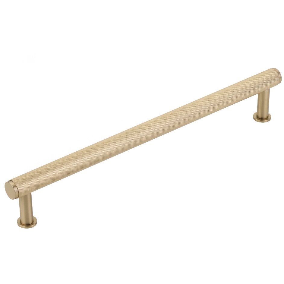 12" Centers Knurled Appliance Pull in Signature Satin Brass
