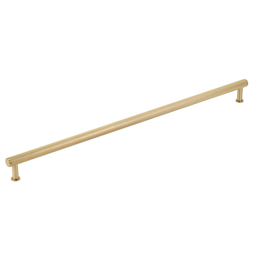 24" Centers Knurled Appliance Pull in Signature Satin Brass