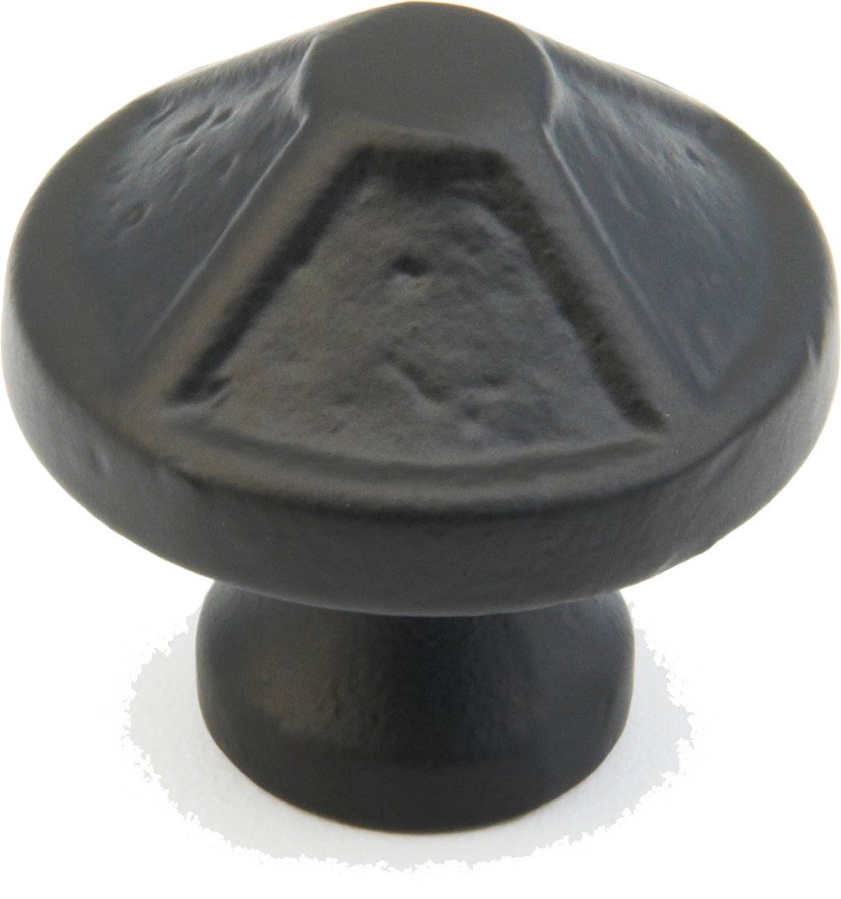 1 3/8" Round Knob in Flat Black