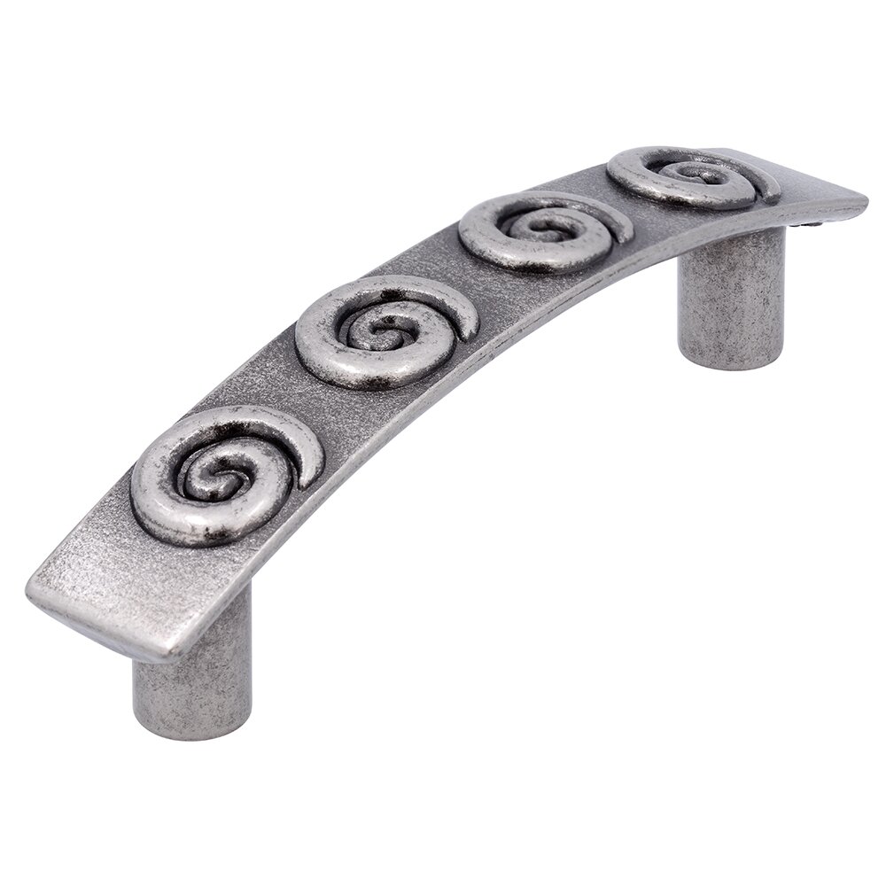 96 mm Centers Spiral Pull in Antique Silver