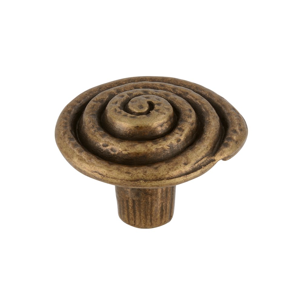 1 5/16" Spiral Knob in Antique Brass
