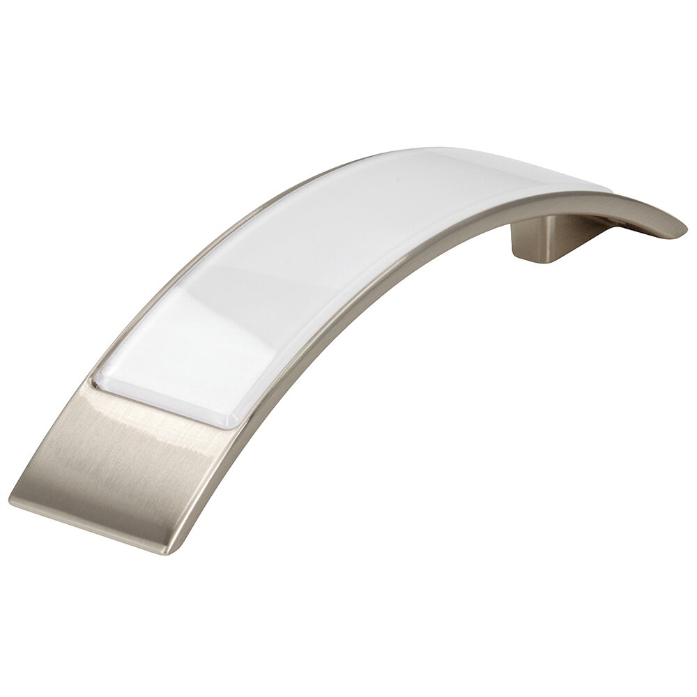3 3/4" Centers Handle in Stainless Steel Effect/White