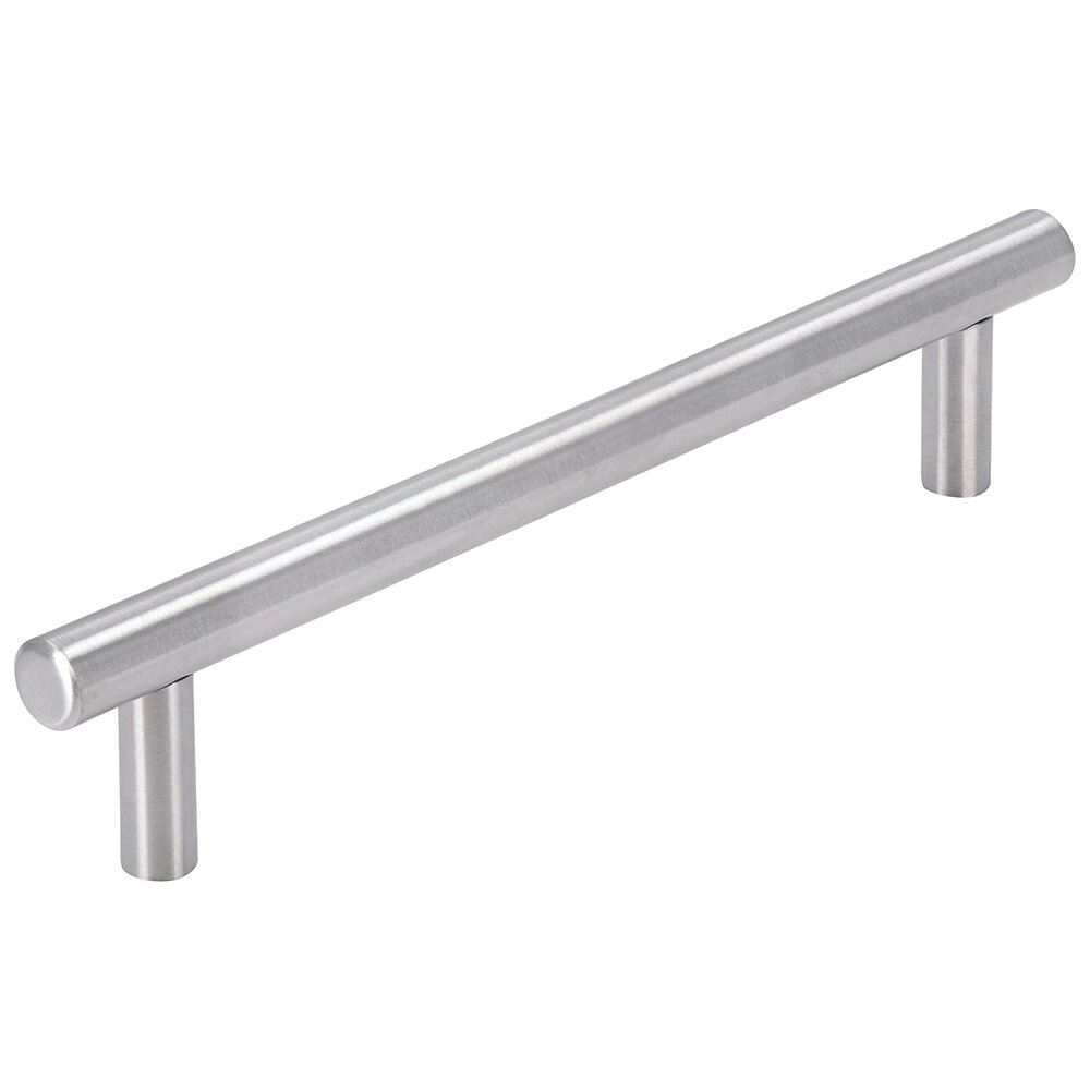 128 mm Centers Hollow Thin European Bar Pull in Stainless Steel