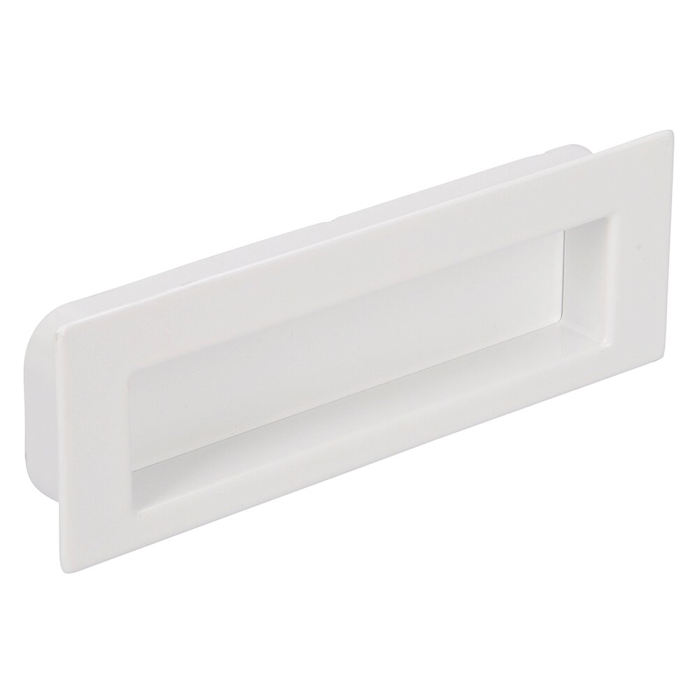 96mm Centers Recessed Pull in White