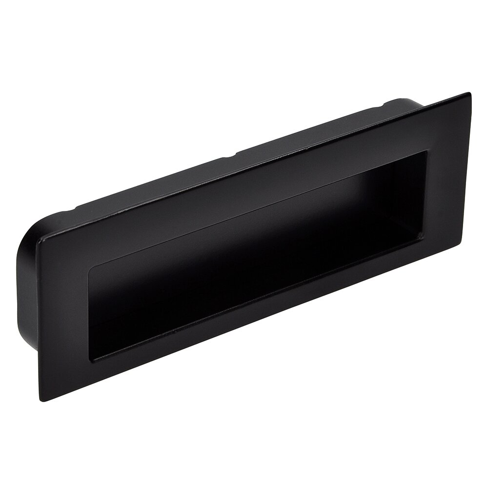 96mm Centers Recessed Pull in Matte Black