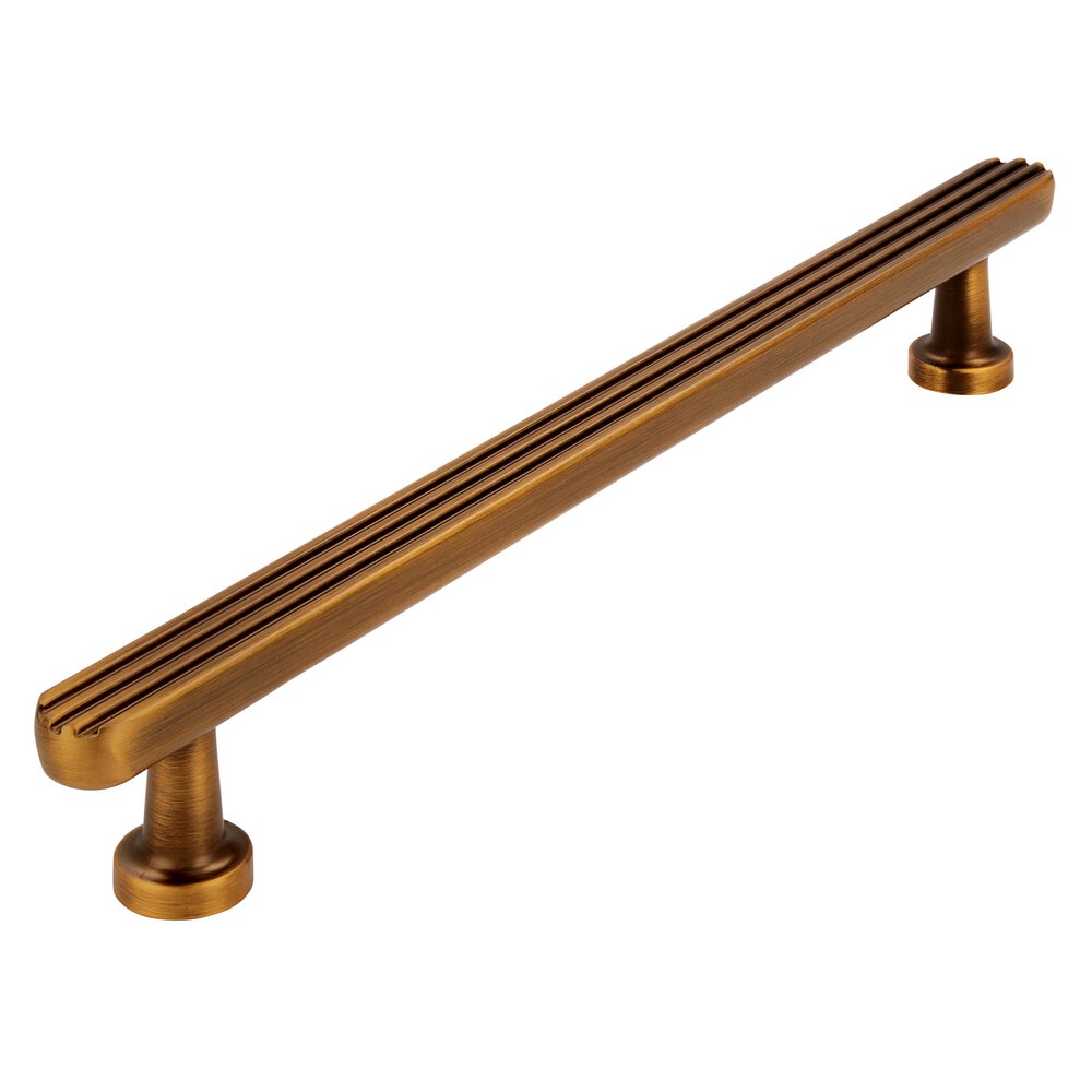 6 1/4" Centers Handle In Antique Brass