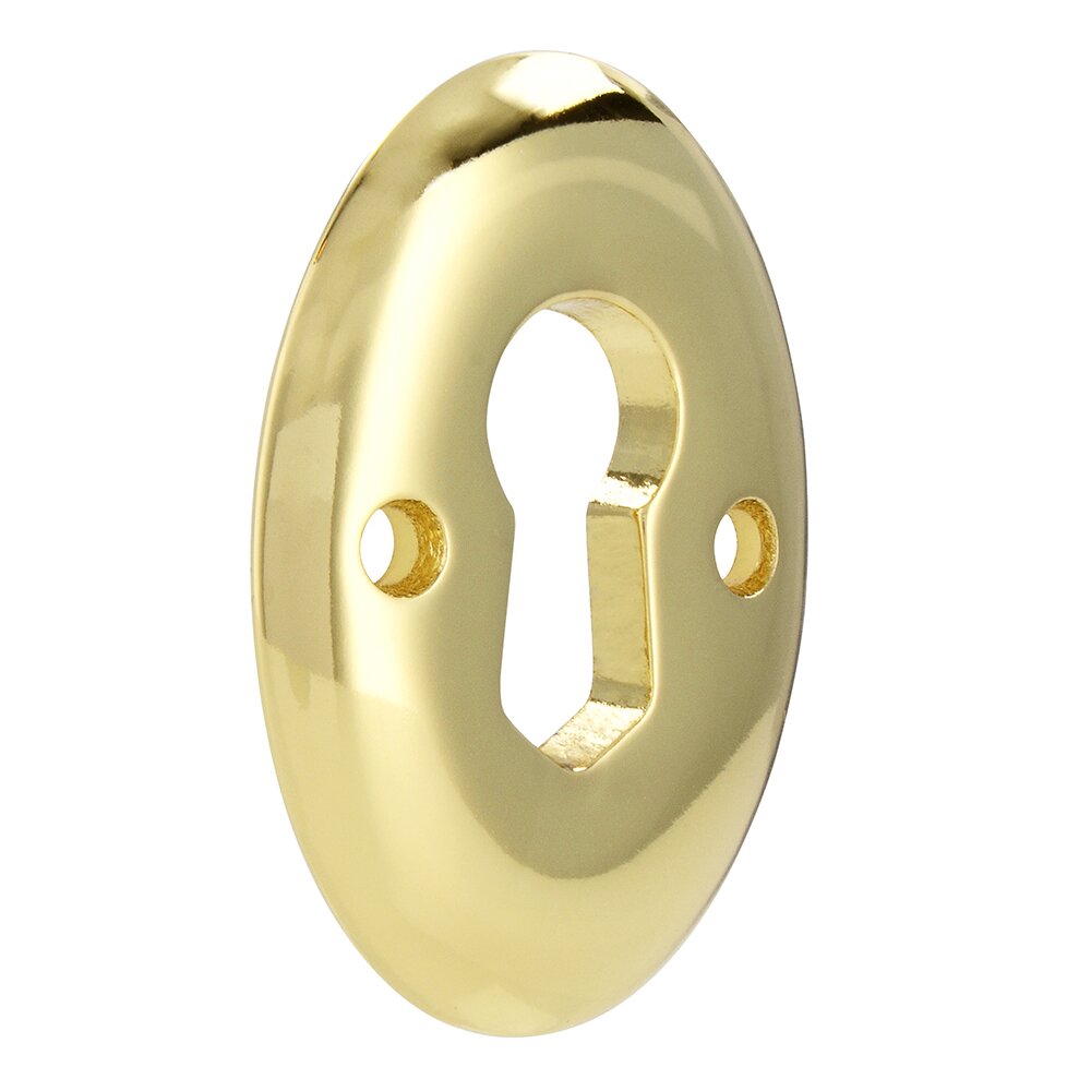 15 mm Centers Key Hole Cover in Bright Brass