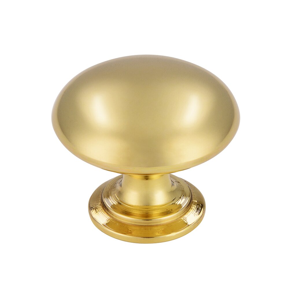 15/16" Knob in Polished Brass