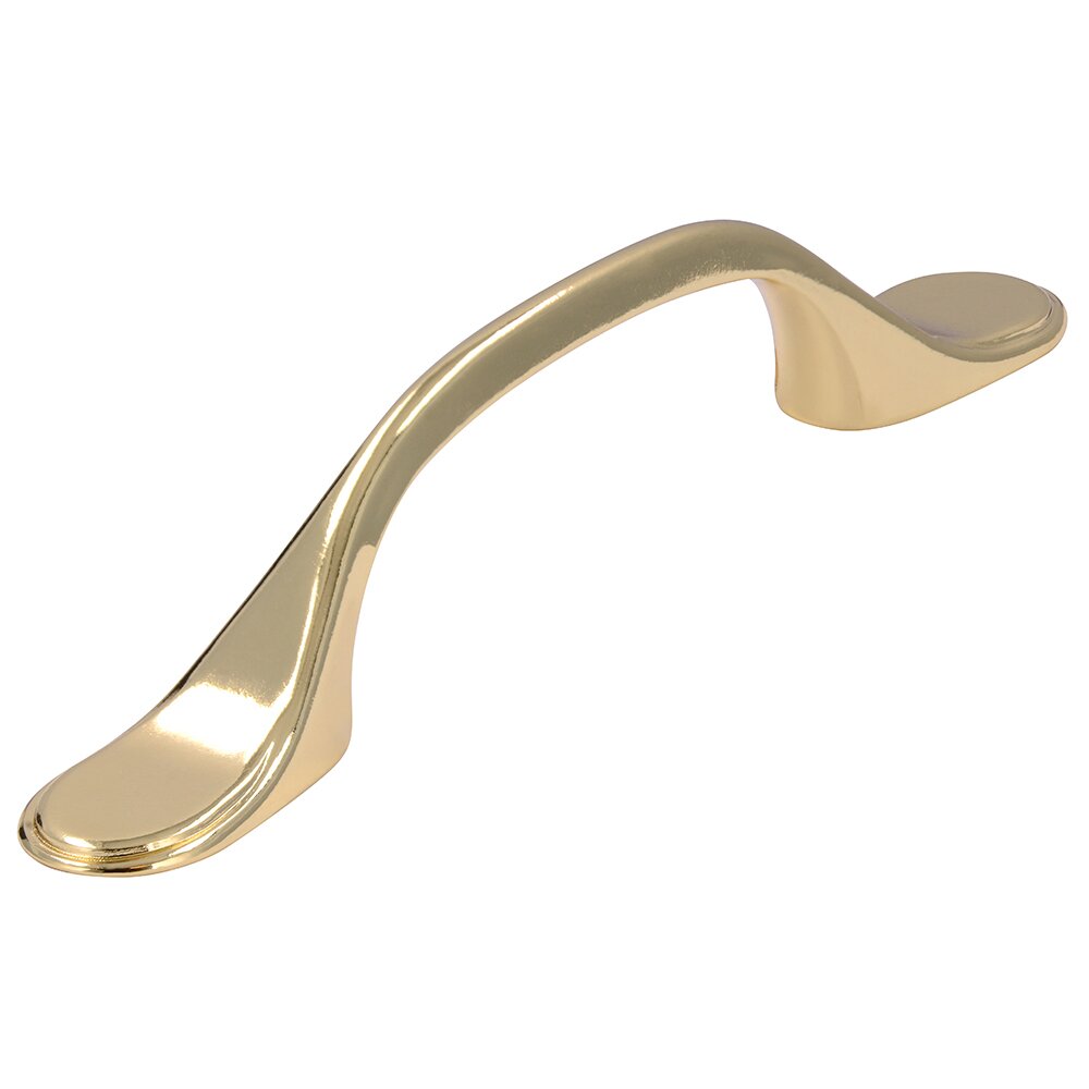 3" Centers Handle in Bright Brass