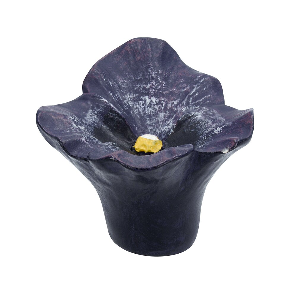 49 mm Long Flower Knob in Flower Purple