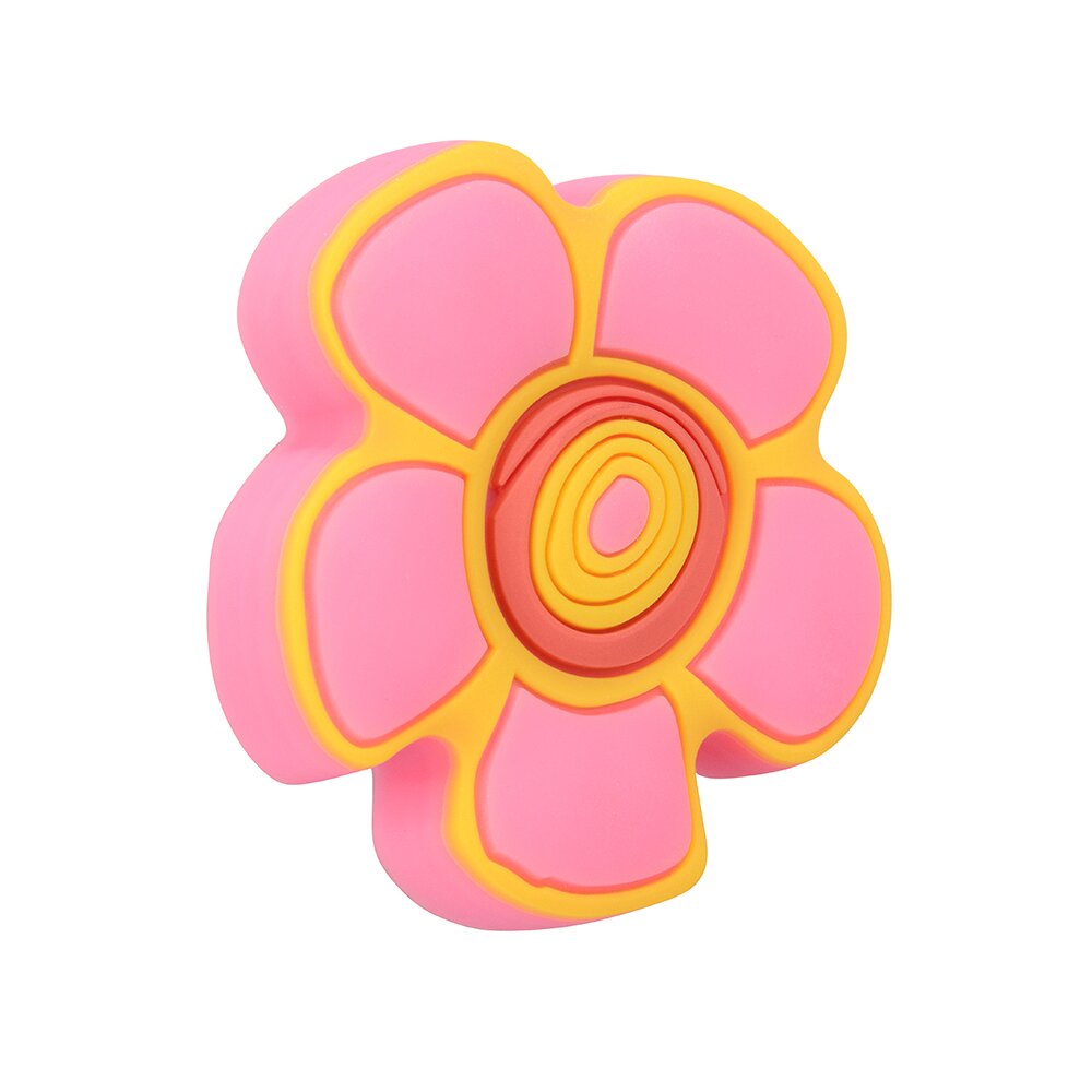 45 mm Long Flower Knob in Flower Rose