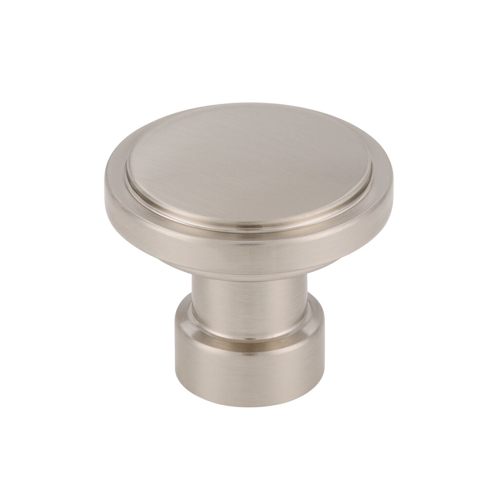 32mm Round Knob in Stainless Steel Effect