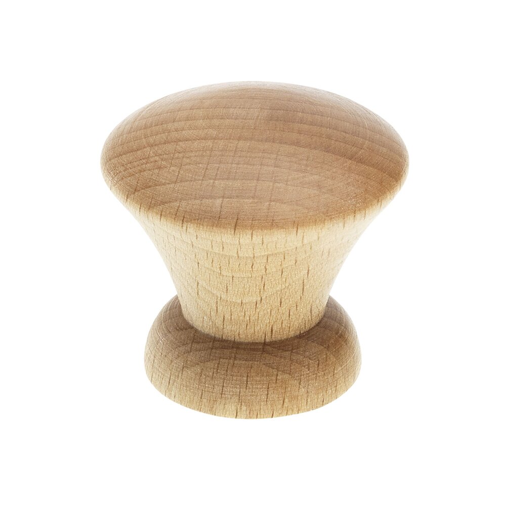 39mm Diameter Wood Knob in Beech Lacquered