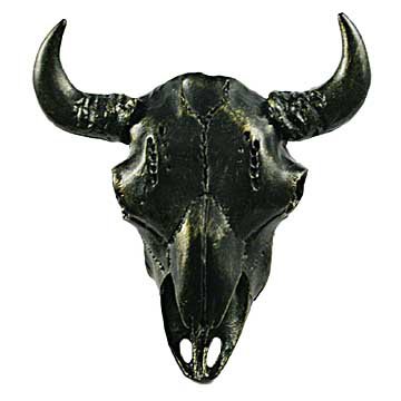 Buffalo Skull Knob in Bronzed Black