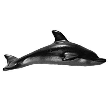 Dolphin Knob Left in Bronzed Black