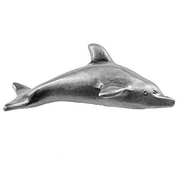 Dolphin Knob Left in Pewter