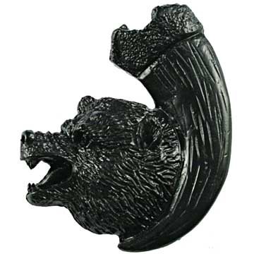 Bear with Claw Knob Right in Black