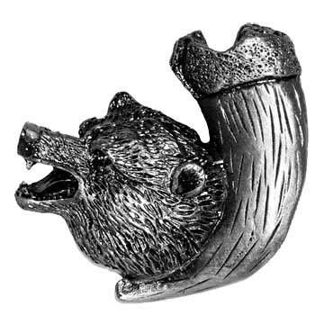 Bear with Claw Knob Left in Pewter