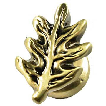 Oak Leaf Knob in Antique Brass