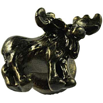 Moose Humor Knob Left in Bronzed Black