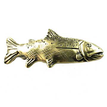 Trout Pull in Antique Brass